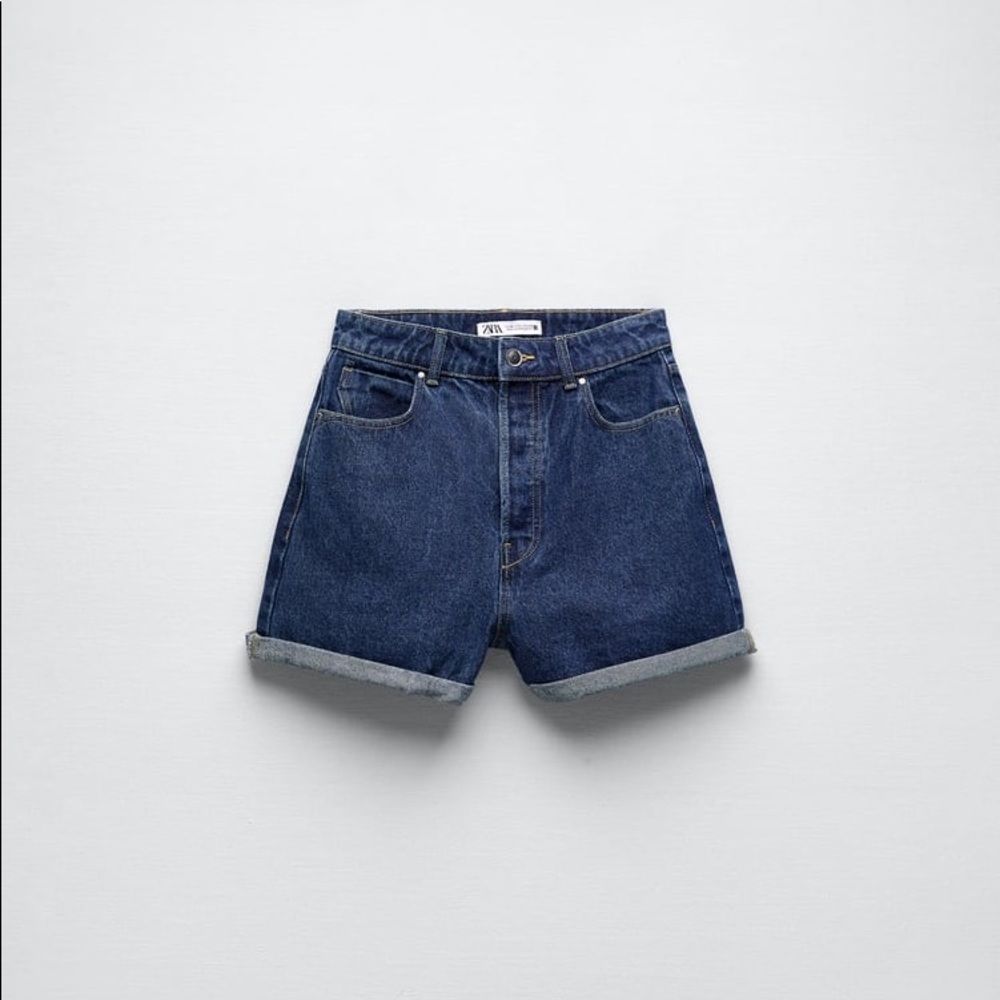 Zara Mom-Fit Denim Shorts